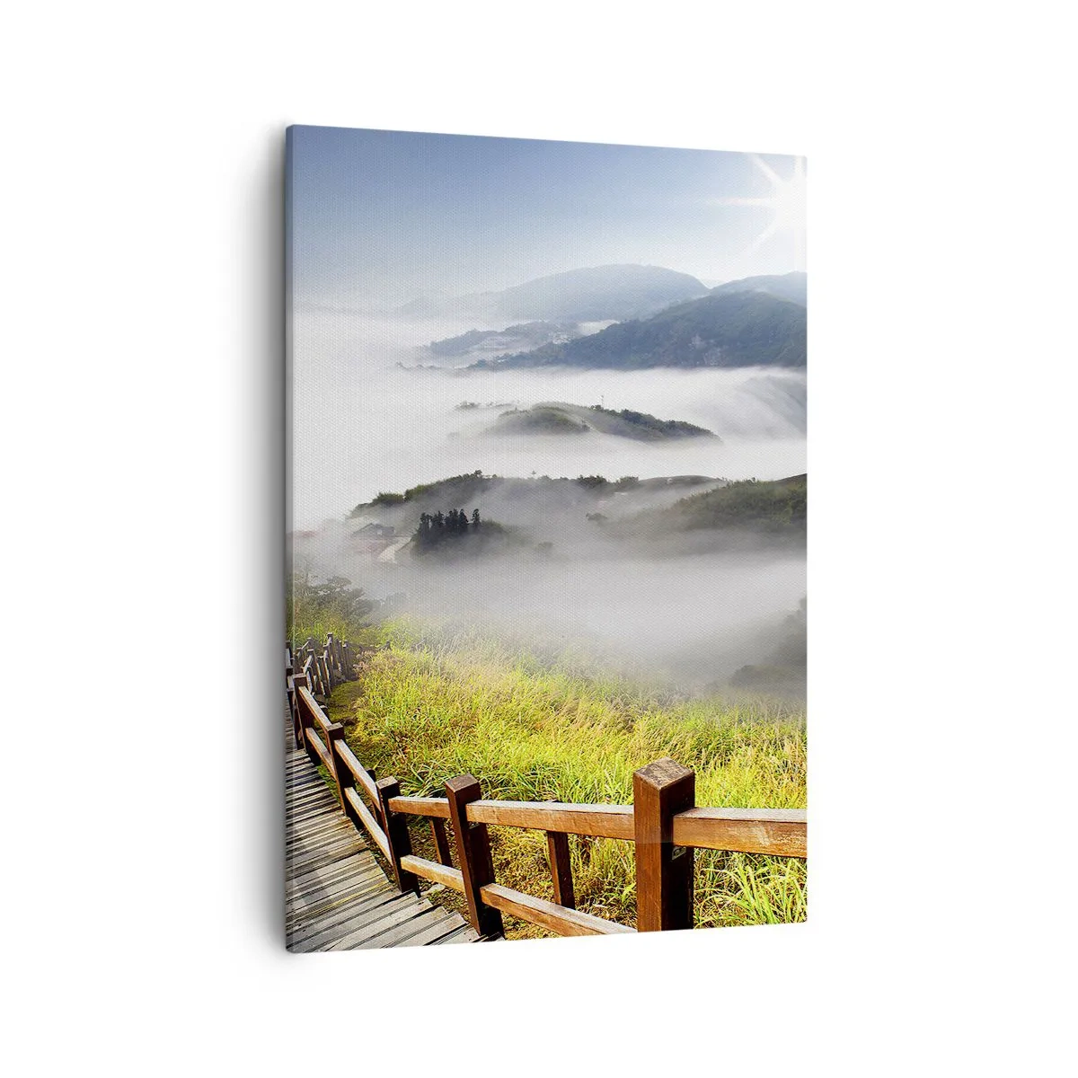 Schilderen op canvas - Geweven van schittering en mist - 50x70 cm