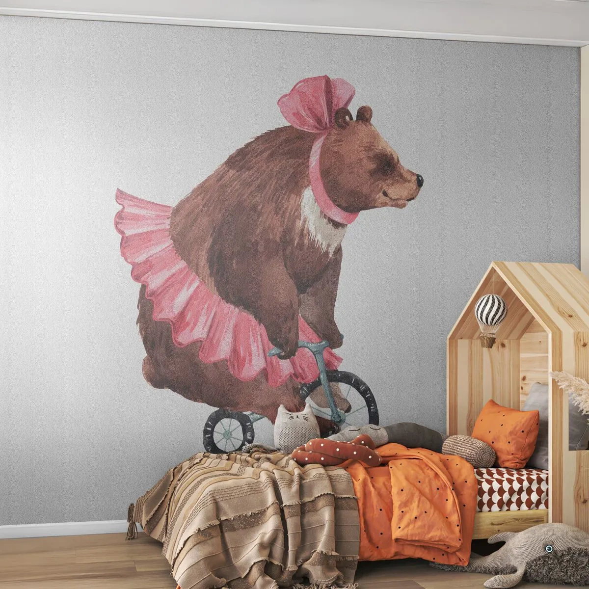 Fotobehang Premium Sand - Wat een circus! - Beer, Circus, Meisjesachtig - 100x70 cm