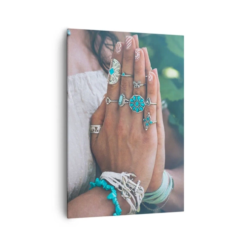 Schilderen op canvas - Welkom in het centrum van het zijn - 70x100 cm