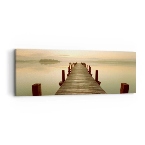 Schilderen op canvas - Aanbreken van de dag, licht - 90x30 cm