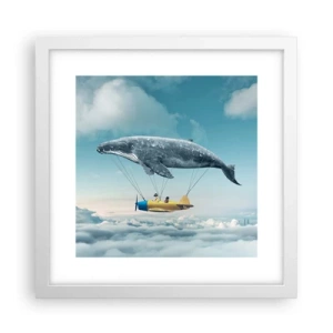 Poster in een witte lijst - Waarom niet? - 30x30 cm