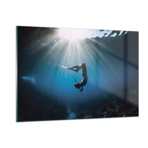 Schilderen op glas - onderwaterdans - 120x80 cm