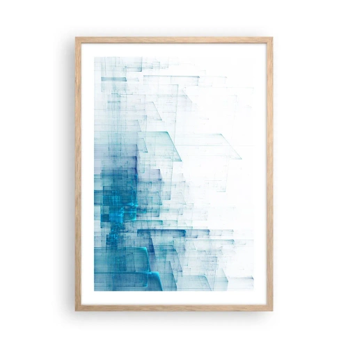 Een poster in een licht eiken lijst - Hoe ruimte geworden is - 50x70 cm