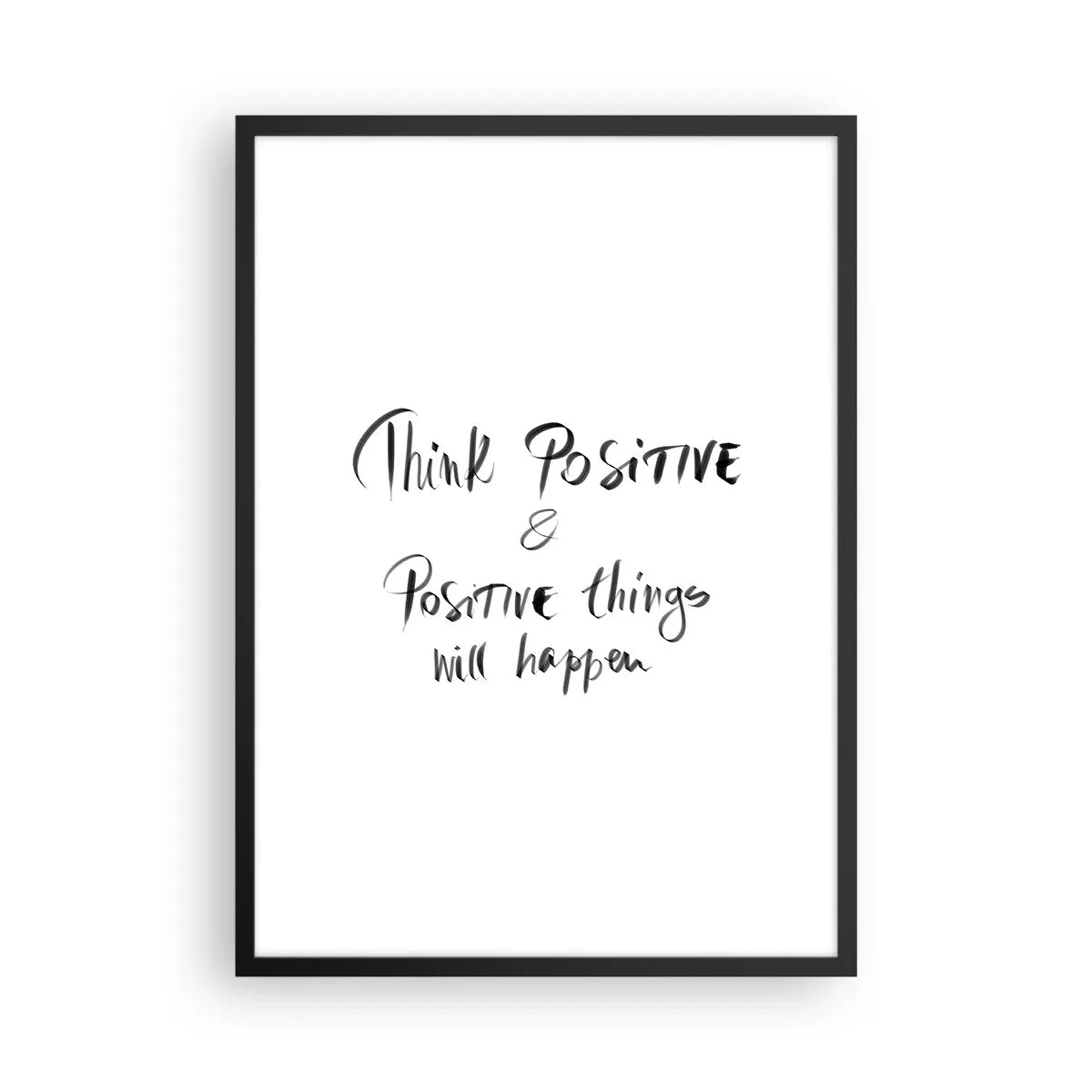 Poster in een zwarte lijst - Motiverende inscriptie in zwart-witstijl - 50x70cm - Hoe leef je het leven? - Moderne wanddecoratie voor woonkamer en slaapkamer ARTTOR