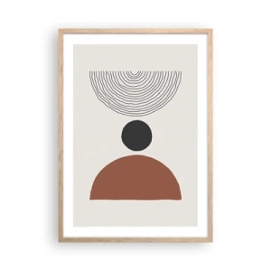 Een poster in een licht eiken lijst - Het middelpunt van de aandacht - 50x70 cm