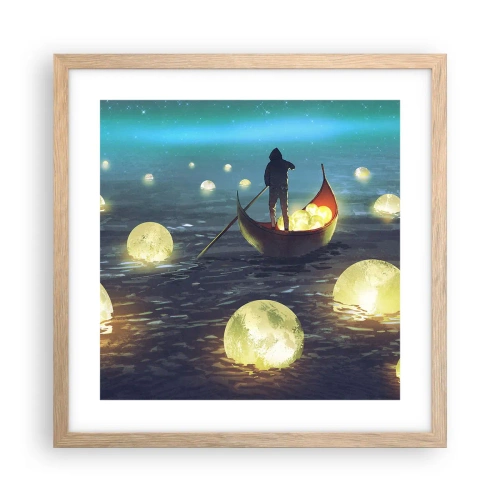 Een poster in een licht eiken lijst - Dingen waar filosofen nooit van hebben gedroomd - 40x40 cm