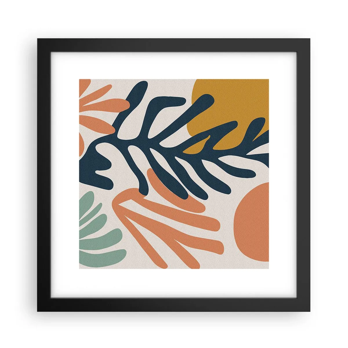 Poster in een zwarte lijst - Koraalzeeën - 30x30 cm