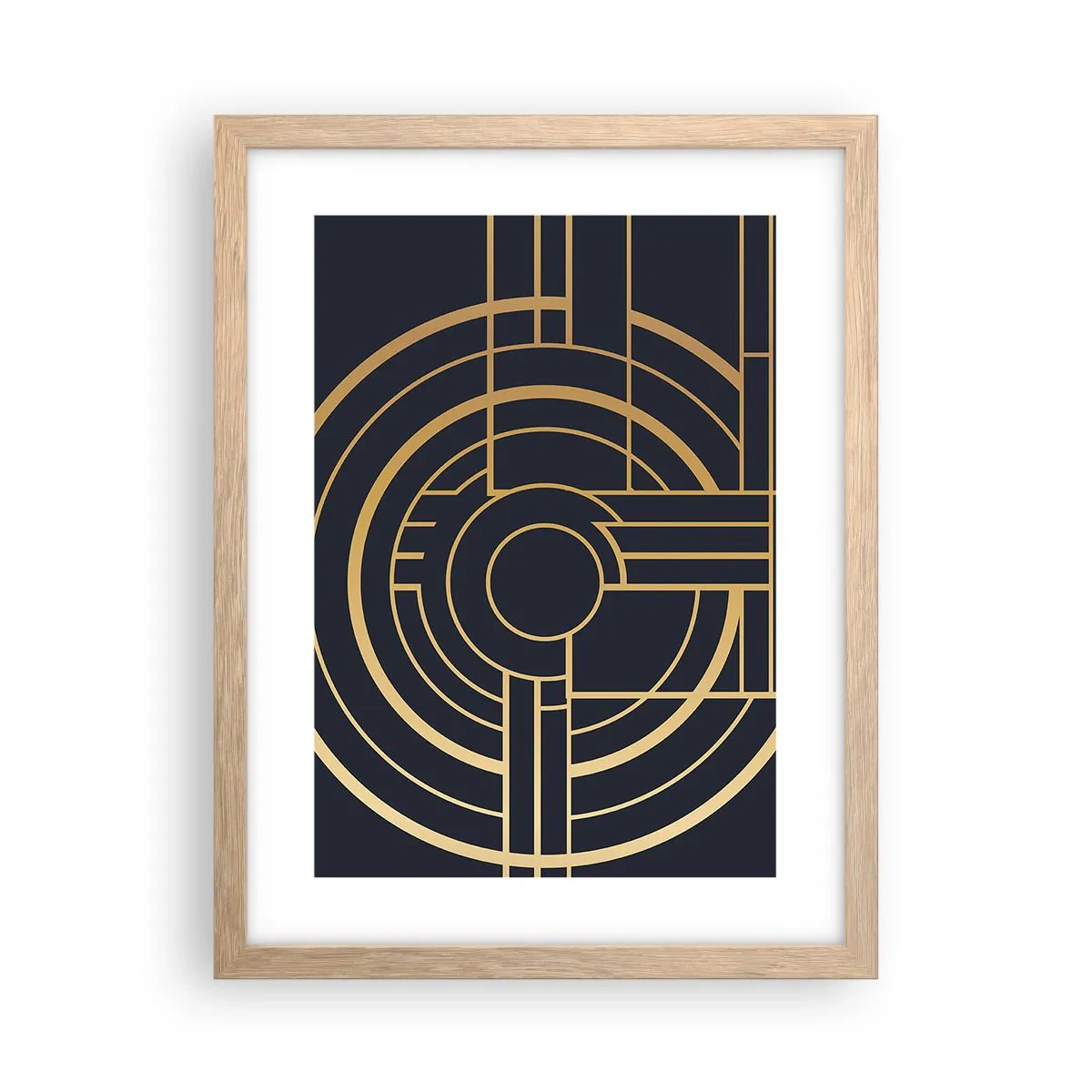 Een poster in een licht eiken lijst - Draaien van dingen - 30x40 cm