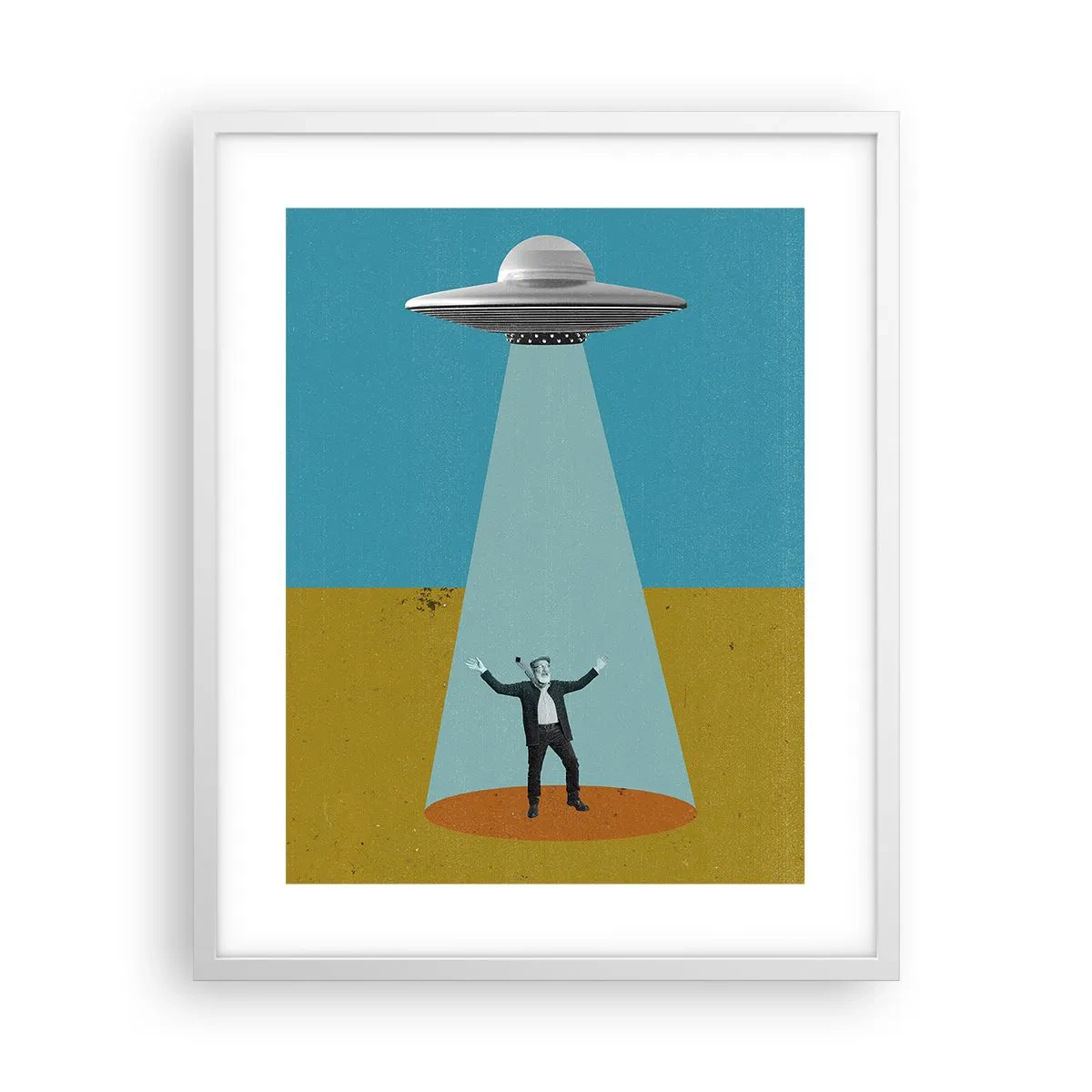 Poster in een witte lijst - Een nauwe ontmoeting - 40x50 cm