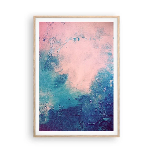 Een poster in een licht eiken lijst - Hemelse omhelzingen - 70x100 cm