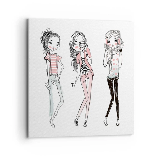 Schilderen op canvas - Het zal zijn, het zal leuk zijn - 70x70 cm