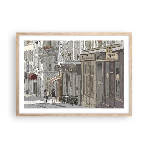 Een poster in een licht eiken lijst - Stadsvreugde - 70x50 cm