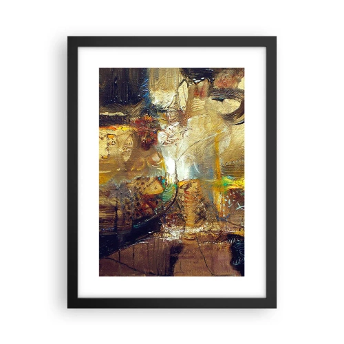 Poster in een zwarte lijst - Koud, warmer, heet - 30x40 cm