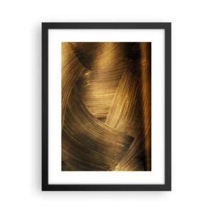 Poster in een zwarte lijst - In een gouden doolhof - 30x40 cm