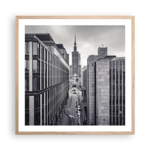 Een poster in een licht eiken lijst - Warschau vallei - 60x60 cm