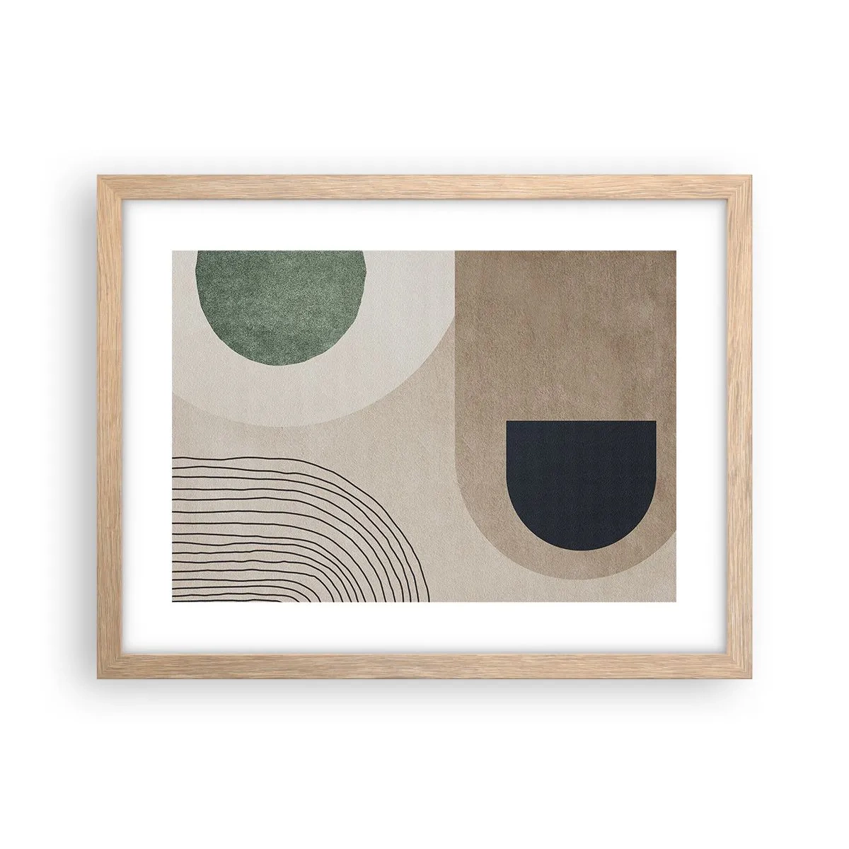 Een poster in een licht eiken lijst - De zachtheid van het ovaal - 40x30 cm