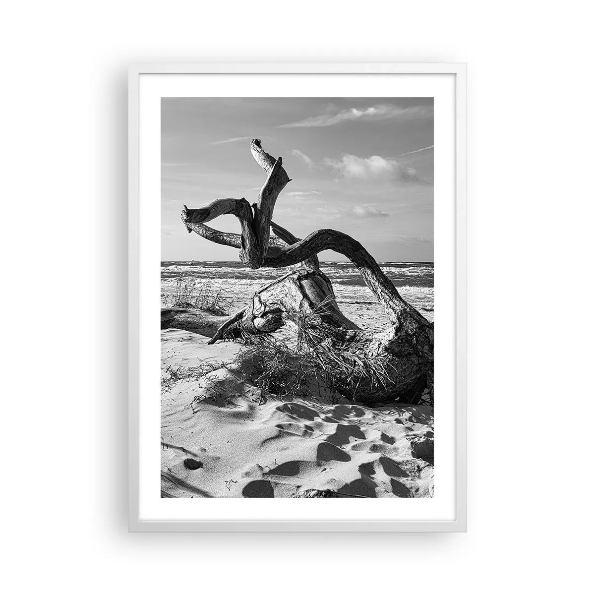Poster in een witte lijst - Zee sculptuur - 50x70 cm