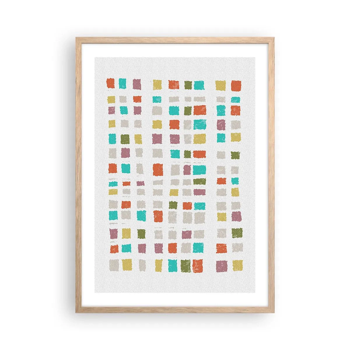 Een poster in een licht eiken lijst - Onbekend spel - 50x70 cm