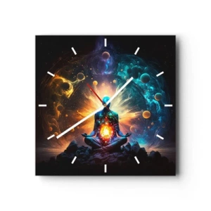 Wandklok - Klok - Kosmische vrede - 40x40 cm