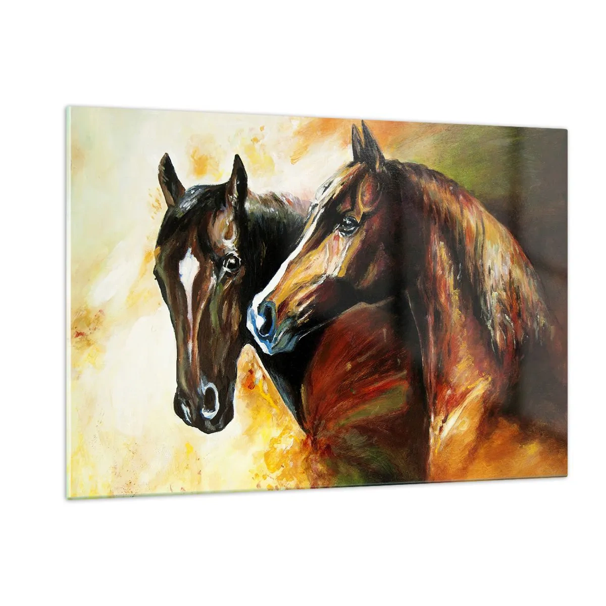 Schilderen op glas - Twee keer zo sierlijk - 120x80 cm