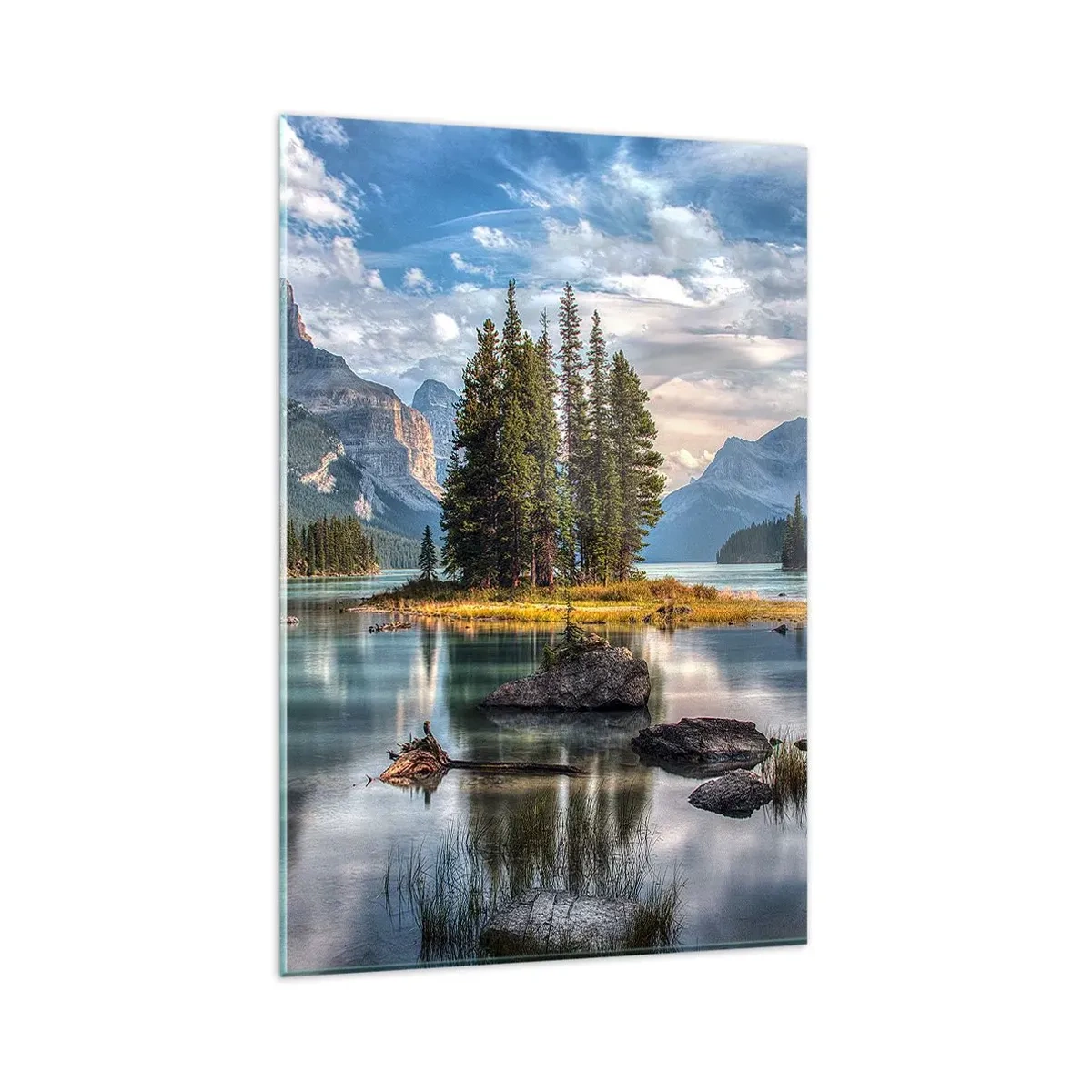 Schilderen op glas - Aan het grote en schone water ... - 80x120 cm