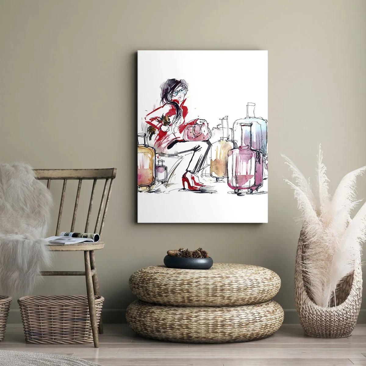 Schilderen op canvas - Laten we gaan zitten voor de reis - 45x80 cm