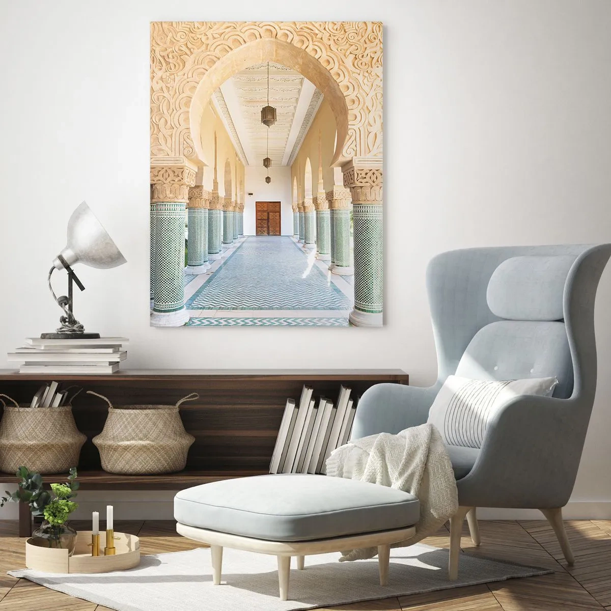 Schilderen op glas - Uit de verhalen van Scheherazade - 80x120 cm