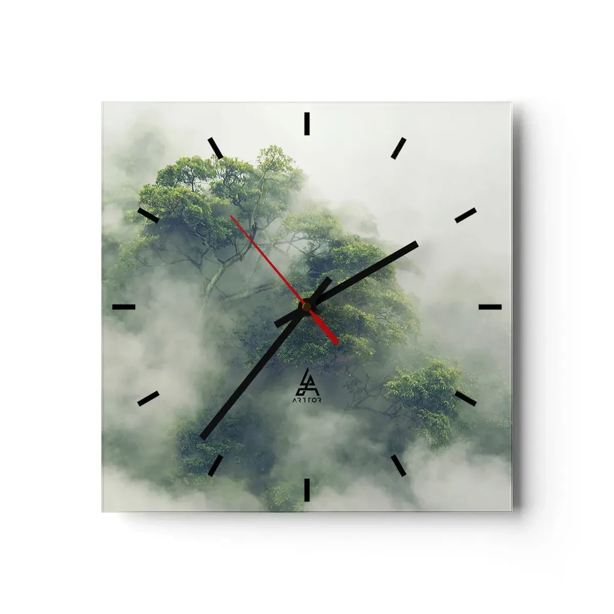 Wandklok - Klok - In mist gehuld - 30x30 cm