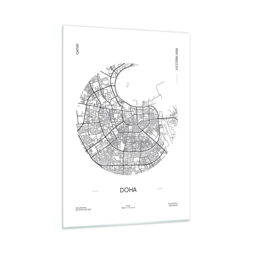Schilderen op glas - Anatomie van Doha - 50x70 cm