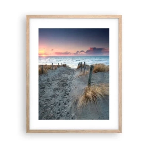 Een poster in een licht eiken lijst - Je liet een regenboog van licht stralend... - 40x50 cm