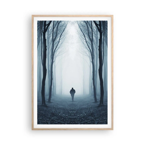 Een poster in een licht eiken lijst - En alles is eenvoudig en duidelijk - 70x100 cm