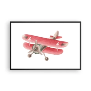 Poster in een zwarte lijst - Klaar voor hoge vluchten - 91x61 cm