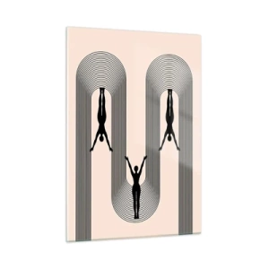 Schilderen op glas - Op zijn kop - 50x70 cm