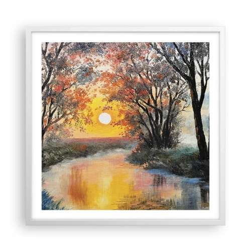 Poster in een witte lijst - Herfst vibes - 60x60 cm