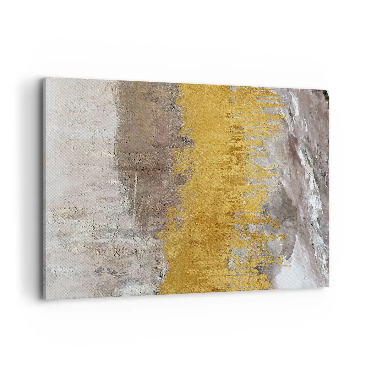 Schilderen op canvas - Een gouden explosie - 120x80 cm