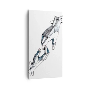 Schilderen op canvas - Een goed gebaar - 55x100 cm