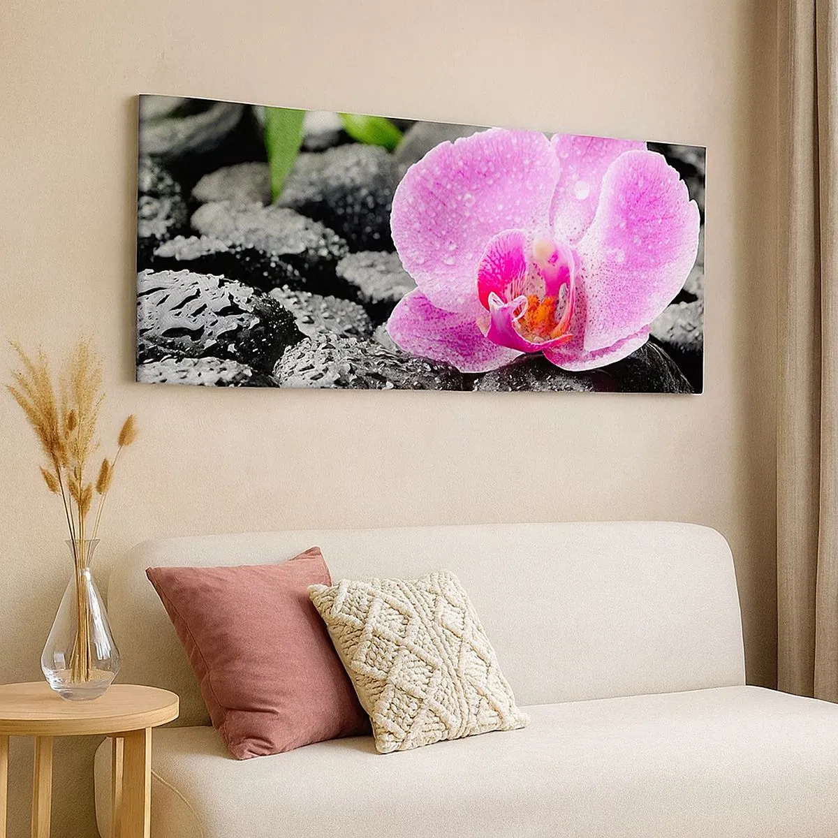 Schilderen op canvas - Als een open hart - 100x40 cm