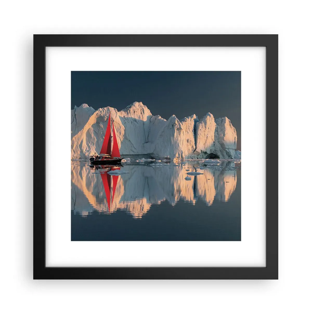 Poster in een zwarte lijst - Aan de rand van de wereld - 30x30 cm