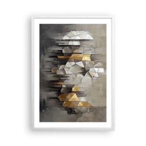 Poster in een witte lijst - Compositie van ijs en licht - 50x70 cm