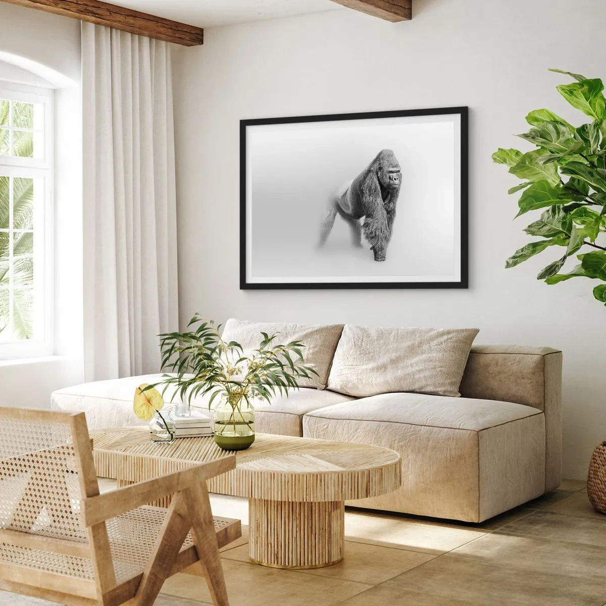 Poster in een zwarte lijst - Vertrouwen in zijn kracht - 50x40 cm