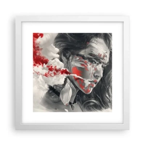 Poster in een witte lijst - In de dampen van absurditeit - 30x30 cm