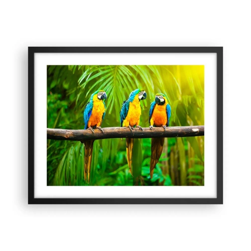 Poster in een zwarte lijst - En heb je gehoord dat ze...? - 50x40 cm