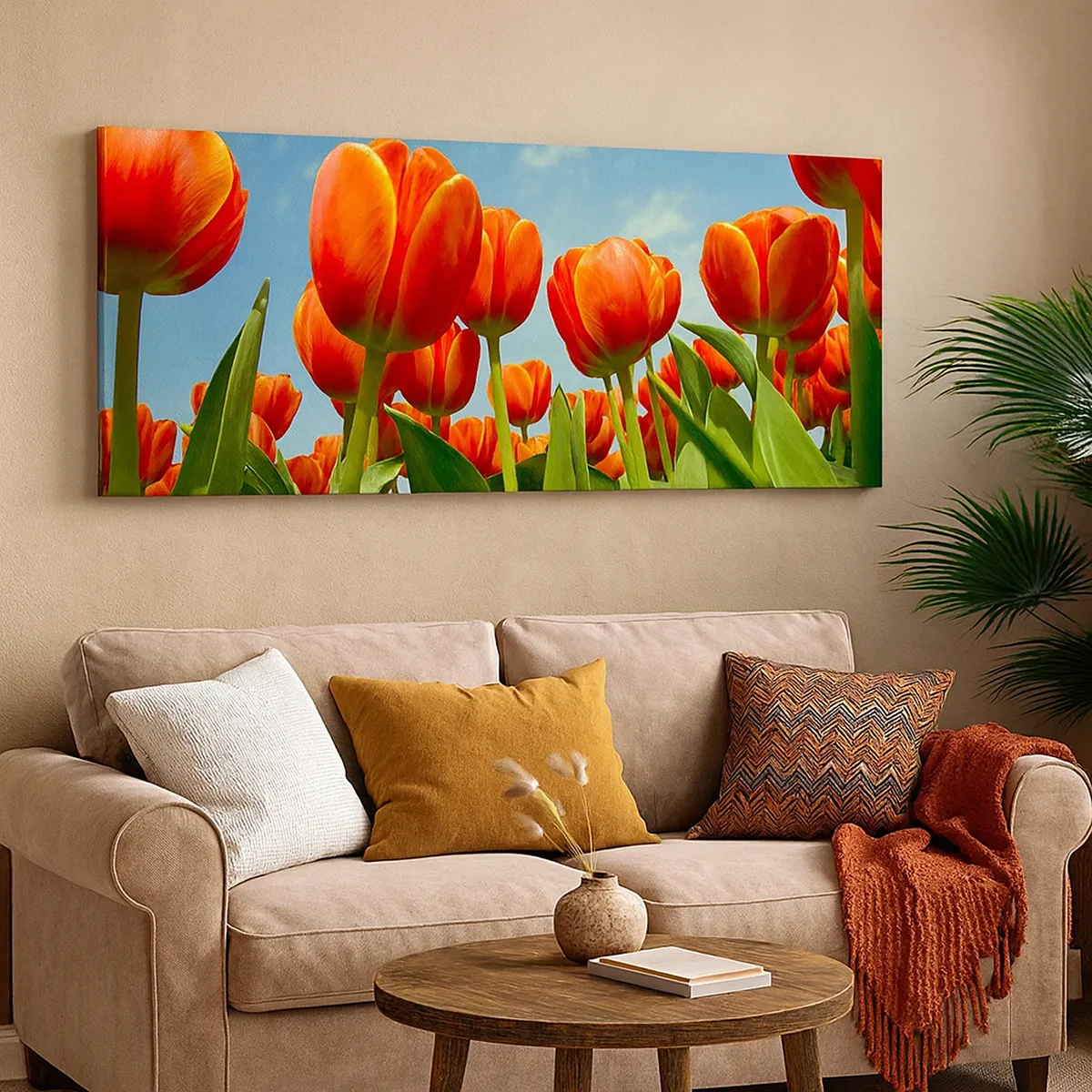 Schilderen op canvas - Afgezien van de blauwe lucht hebben ze niets nodig in hun leven - 30x30 cm