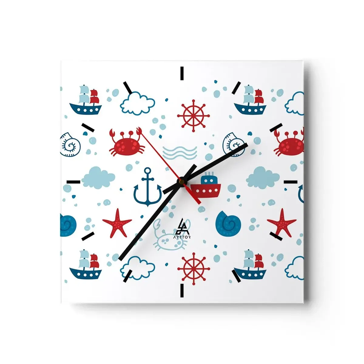 Wandklok - Klok - Zee sprookje - 30x30 cm