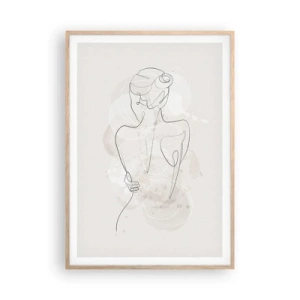 Een poster in een licht eiken lijst - Als een gevoelig instrument - 70x100 cm