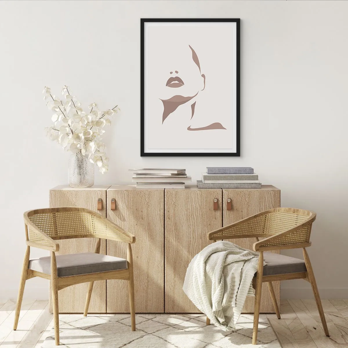 Poster in een zwarte lijst - Gemaakt van licht en schaduw - 30x40 cm