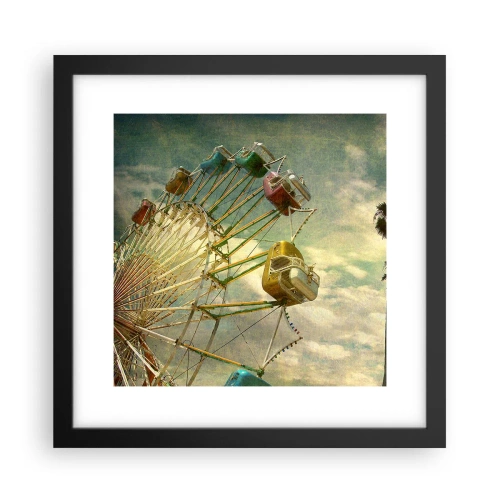 Poster in een zwarte lijst - Het zal zo zijn, het zal leuk zijn..., - 30x30 cm