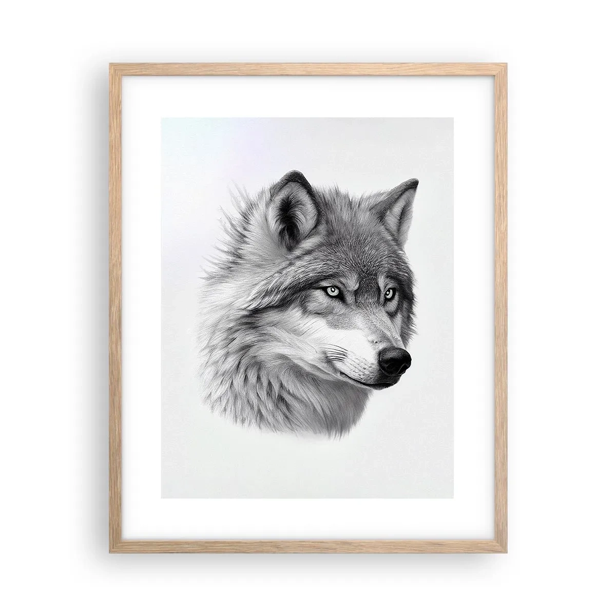 Een poster in een licht eiken lijst - Alfa – zonder twijfel - 40x50 cm