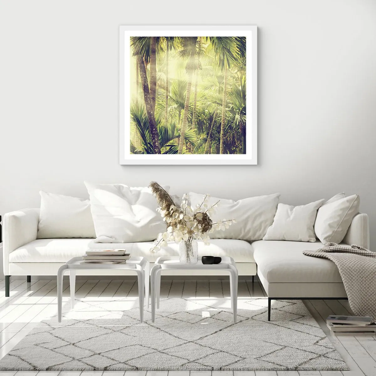 Poster in een witte lijst - In groene hitte - 40x40 cm