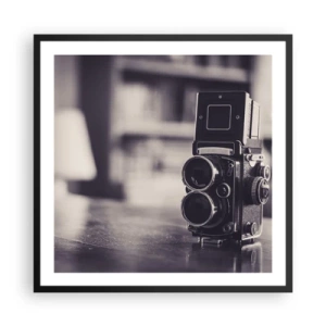 Poster in een zwarte lijst - De magie van oude fotografie - 60x60 cm